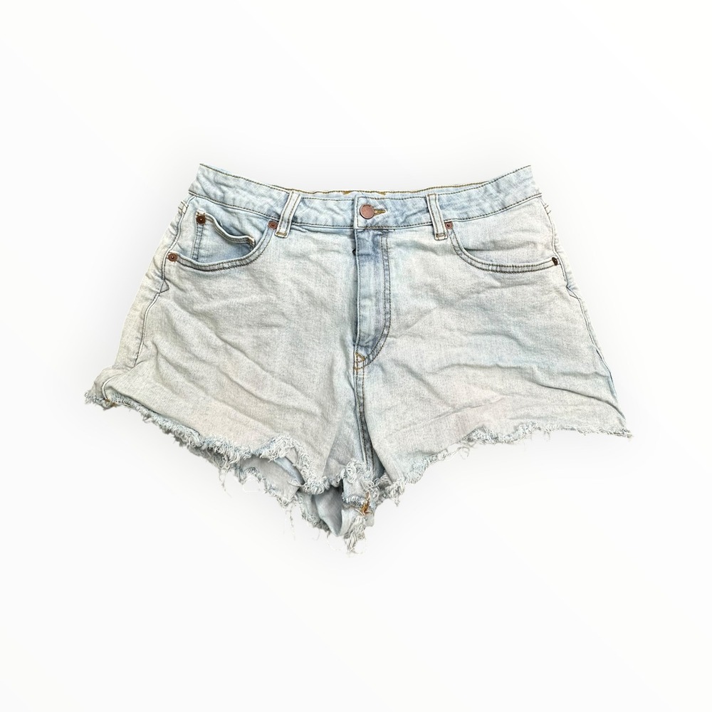 Volcom Denim Shorts Womens 32 Light Wash 1991 Stoned Short Cut Off Distressed